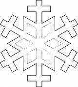 Snowflake Template Printable Traceable Snowflakes Trace Pattern Patterns Shapes Preschool Diamond Coloring Pages sketch template