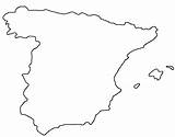Espanha Colorir Mudo Geografia sketch template