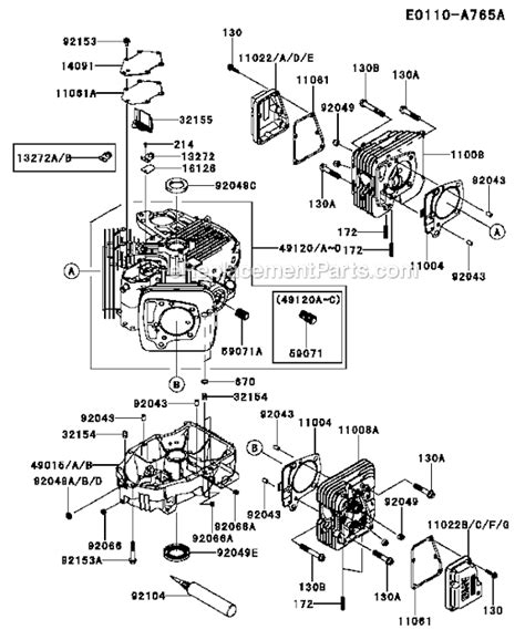 kawasaki fxv bs  parts list  diagram ereplacementpartscom
