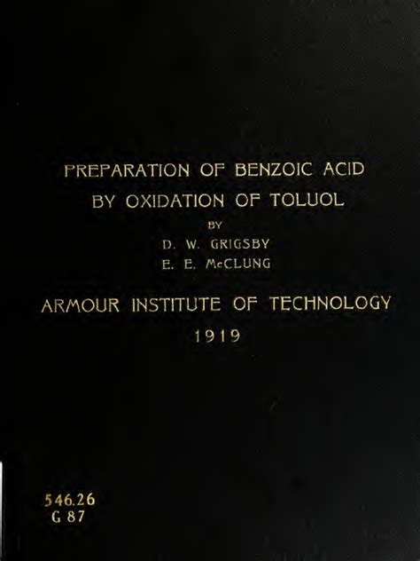 Benzoic Acid From Toluene Toluene Chemical Substances
