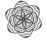 Mandalas Rosas sketch template