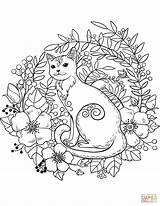 Coloring Cat Pages Animals Forest Cats Printable Book Colouring Nature Chicken Little Adult Sheets Cute Books Adults Supercoloring Bible Drawings sketch template