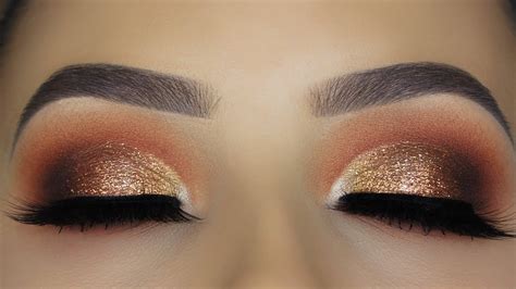 Copper Glitter Eye Makeup Tutorial Youtube