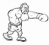 Boxeador Pugile Boxeur Boxeo Boxador Colorier Dibuix Acolore Coloritou Dibuixos Sport sketch template