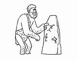 Cave Coloring Man Prehistoric Paintings Coloringcrew Book Prehistory sketch template