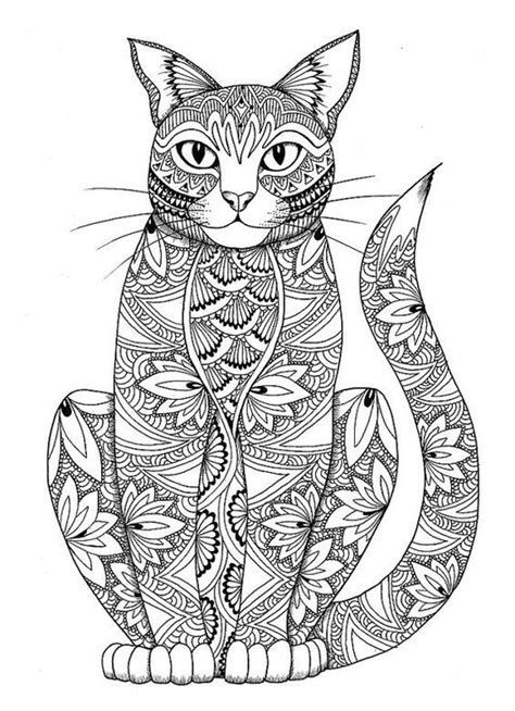 adult coloring pages cats   pinteres