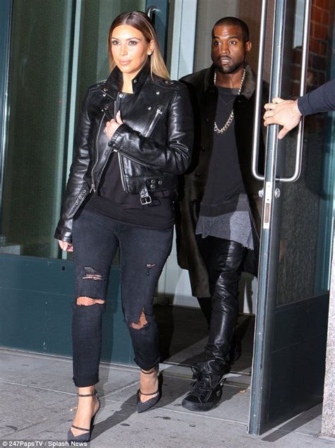 his n hers kim kardashian and kanye west wore matching leather as