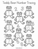 Bear Teddy Coloring Number Tracing Built California Usa sketch template
