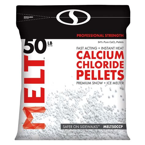 Melt 50 Lb Resealable Bag Calcium Chloride Pellets