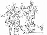 Messi Coloring Soccer Pages Player Barcelona Drawing Playing Lionel Getdrawings Template Library Clipart Popular sketch template