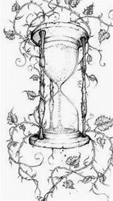 Hourglass Drawing Tattoo Clock Hour Glass Sketch Figure sketch template
