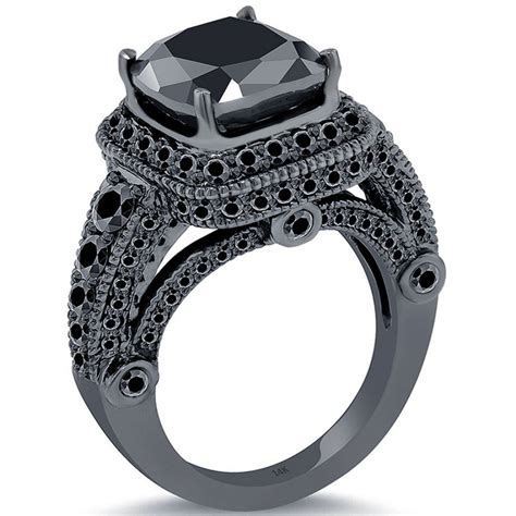 natural black diamond engagement rings wedding  bridal inspiration