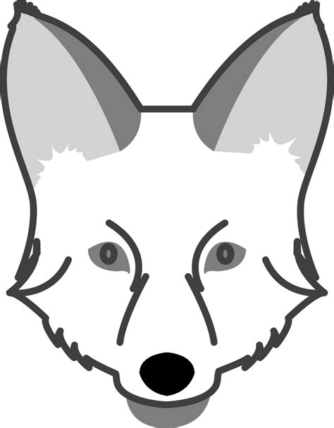 fox head coloring page
