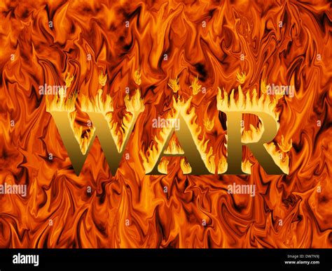 word war engulfed  flames  infernal background concept