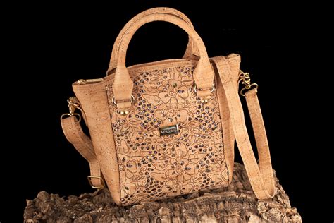 cork bag cork handbag vegan leather purse cork fabric tote etsy