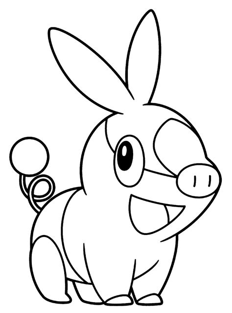 pokemon snivy tepig oshawott coloring pages sketch coloring page