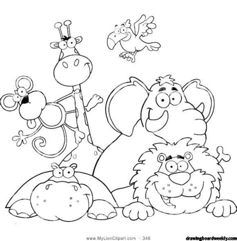 put    zoo coloring page drawing board weekly