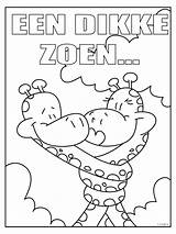 Dikke Zoen Bedankt Kusjes Vaderdag Ausmalbilder Geven Moederdag Liefde Peuters Knutselen Kleuters sketch template