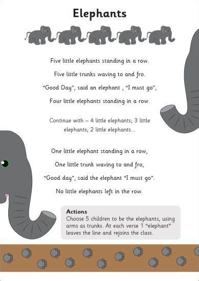 elephant poem school ideas pinterest poem songs  zoos