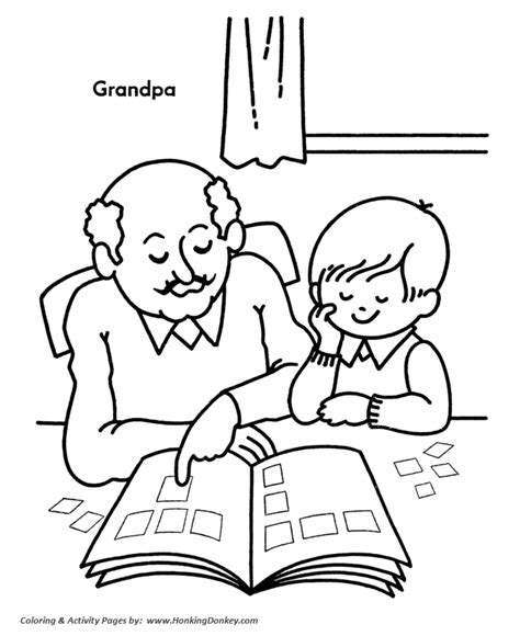 grandparents day coloring pages grandpa teaches   coloring
