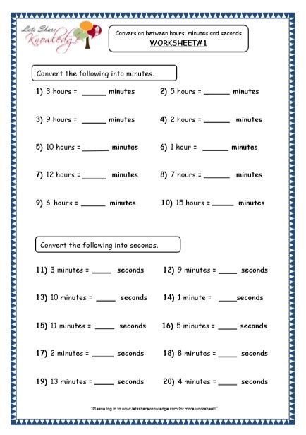 grade 4 maths resources 7 2 time conversion between hours minutes