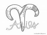 Coloring Zodiac Pages Signs Printable Capricorn Aries Color Doodle Alley Popular Getcolorings Print Template sketch template