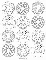 Donut Coloring Pages Printable Sheets Donuts Colouring Kids Cupcake Choose Board Food Dozen National Party sketch template