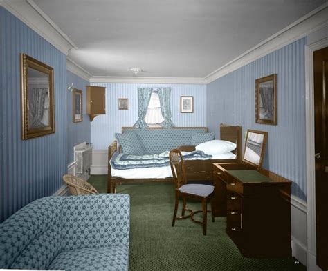 first class stateroom rms aquitania 1914 interior