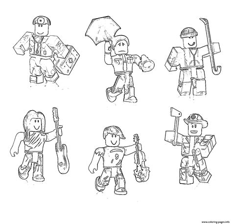 roblox characters coloring page printable