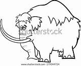 Mastodon Clipart Mammoth Coloring Book Prehistoric Funny Illustration Cartoon Shutterstock Clipground sketch template