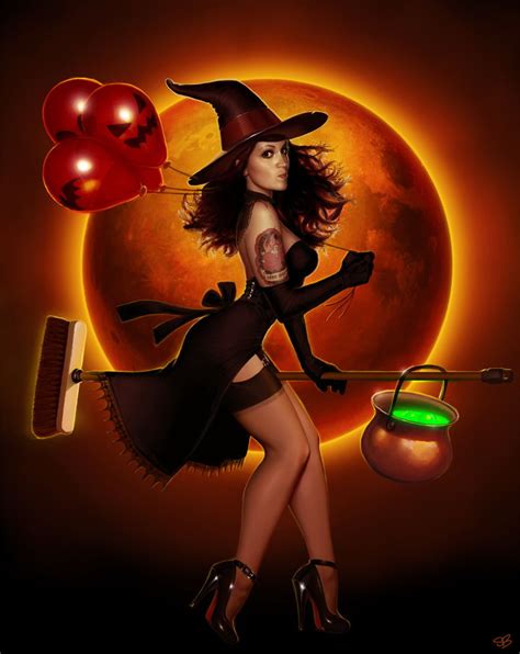 Halloween Party Pin Up Poster By Papaninja Pin Up And Cartoon Girls