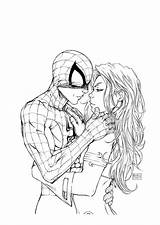 Spider Spiderman Sonja Personajes Universo sketch template