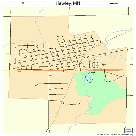 hawley minnesota street map