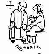 Reconciliation Coloring Sacrament Children Pages Clipart sketch template