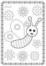 Arabe Jeux Trace Pages Color Work Motor Fine Coloriage Tracing Skills Worksheets Butterflies Preschool Activities Mignons Pre Chenille Animaux Dessin sketch template