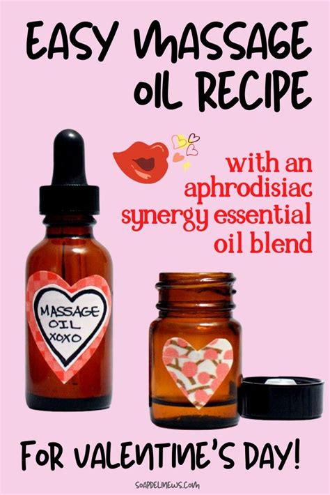 sensual massage oil recipe with essential oils for