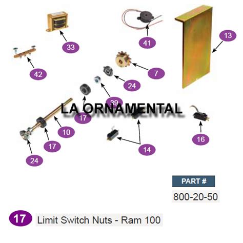 ram  limit switch nuts ramset    ramset part list