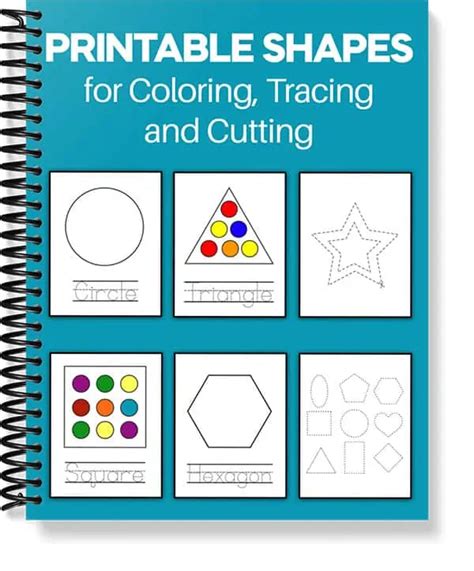 printable shapes  coloring tracing cutting
