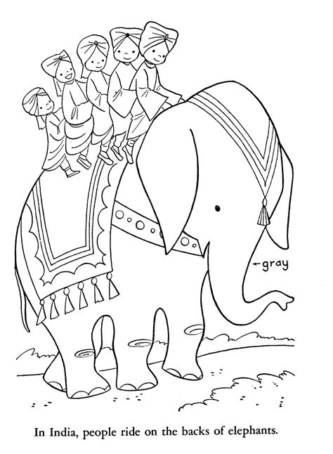 animals  india coloring pages