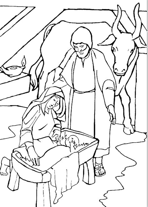 christmas bible coloring page coloring home