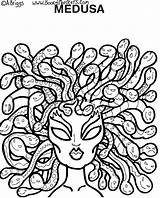 Medusa Mythology Greece Myths Getcolorings Myth Snake sketch template