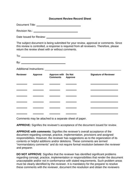 document review sample form fill   sign printable  template