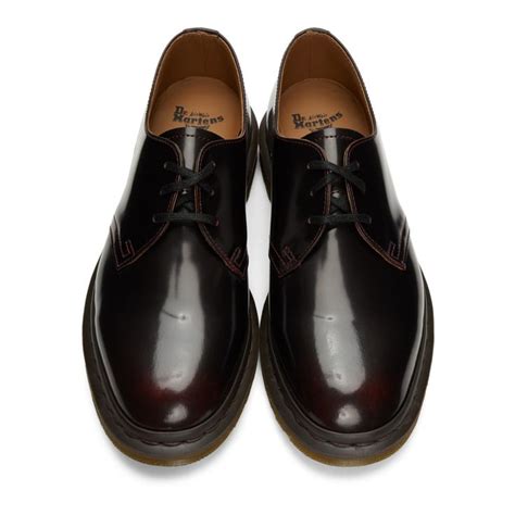 dr martens burgundy archie ii derbys ssense black leather shoes martens  martens outfit