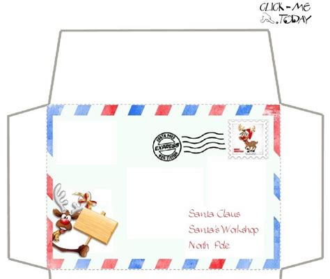 printable santa envelope  printable santa envelopes north pole