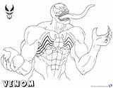 Symbiote Venom sketch template