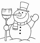 Snowman Coloring Greeting Pages Printable Color Rocks sketch template