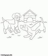 Puppies Colouring sketch template