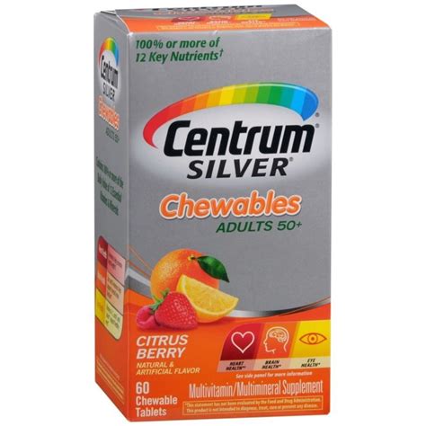 centrum silver chewables multivitamin  multimineral chewable tablets citrus berry medcare