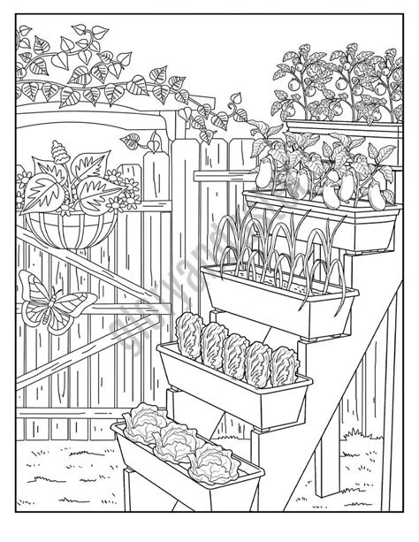 garden house coloring pages