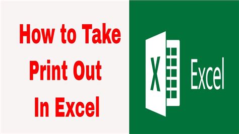 page printout  excel youtube